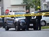 Police are investigating a murder-attempted suicide that is occurring at a home in Elkridge, Maryland, United States, on May 30, 2024. Frida...