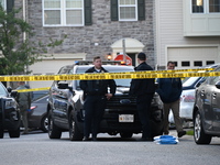 Police are investigating a murder-attempted suicide that is occurring at a home in Elkridge, Maryland, United States, on May 30, 2024. Frida...