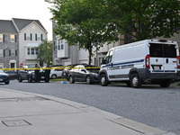 Police are investigating a murder-attempted suicide that is occurring at a home in Elkridge, Maryland, United States, on May 30, 2024. Frida...