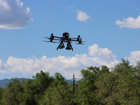 Border police officers are flying independently under the guidance of instructors in Altay, Xinjiang province, China, on May 31, 2024. (