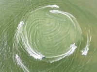 An emergency team is participating in an emergency rescue drill during the 2024 flood control and geological disaster comprehensive emergenc...