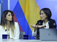 Colombian Minister of Environment Susana Muhamad is delivering remarks about what the COP16 summit in Cali will mean for global efforts to r...