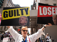 Former president Donald Trump is making a statement after the guilty verdict at Trump Tower in New York City, USA, on May 31, 2024. (