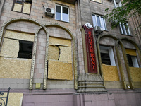 A residential building is being damaged by the Russian missile attack in Zaporizhzhia, Ukraine, on June 1, 2024. In Zaporizhzhia, traffic is...