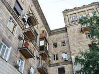 A residential building is being damaged by the Russian missile attack in Zaporizhzhia, Ukraine, on June 1, 2024. In Zaporizhzhia, traffic is...