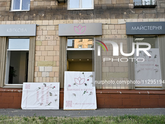 A residential building is being damaged by the Russian missile attack in Zaporizhzhia, Ukraine, on June 1, 2024. In Zaporizhzhia, traffic is...