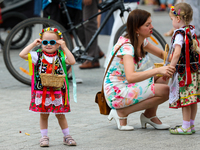 The Corpus Christi procession is walking through the city streets in Krakow, Poland, on May 30, 2024. The Solemnity of the Most Holy Body an...