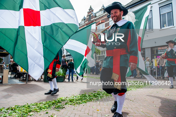 Thousands of people are attending the ''Boxmeerse Vaart,'' an ancient Holy Blood procession, in Boxmeer, Netherlands, on June 2, 2024. 