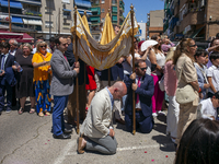 Hundreds of people are celebrating Corpus Christi Day with a procession in San Sebastian de los Reyes, Madrid, Spain, on June 2, 2024. Diffe...