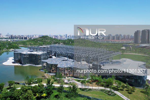 The greenhouse garden is being showcased at the World Expo Cultural Park in Shanghai, China, on June 3, 2024. 