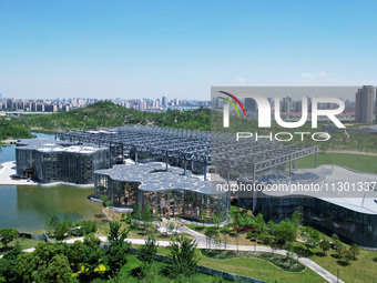 The greenhouse garden is being showcased at the World Expo Cultural Park in Shanghai, China, on June 3, 2024. (