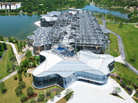 The greenhouse garden is being showcased at the World Expo Cultural Park in Shanghai, China, on June 3, 2024. (