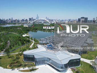 The greenhouse garden is being showcased at the World Expo Cultural Park in Shanghai, China, on June 3, 2024. (