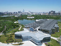 The greenhouse garden is being showcased at the World Expo Cultural Park in Shanghai, China, on June 3, 2024. (