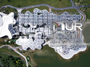 The greenhouse garden is being showcased at the World Expo Cultural Park in Shanghai, China, on June 3, 2024. (