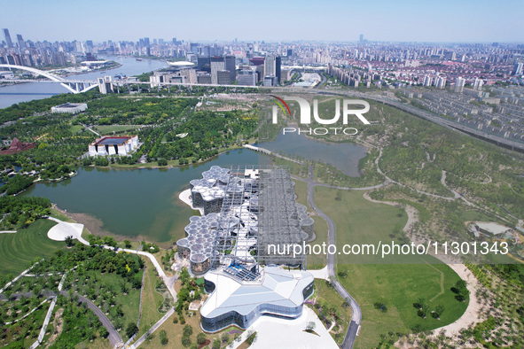 The greenhouse garden is being showcased at the World Expo Cultural Park in Shanghai, China, on June 3, 2024. 