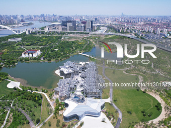 The greenhouse garden is being showcased at the World Expo Cultural Park in Shanghai, China, on June 3, 2024. (