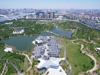 The greenhouse garden is being showcased at the World Expo Cultural Park in Shanghai, China, on June 3, 2024. (