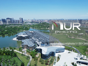 The greenhouse garden is being showcased at the World Expo Cultural Park in Shanghai, China, on June 3, 2024. (