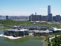 The greenhouse garden is being showcased at the World Expo Cultural Park in Shanghai, China, on June 3, 2024. (