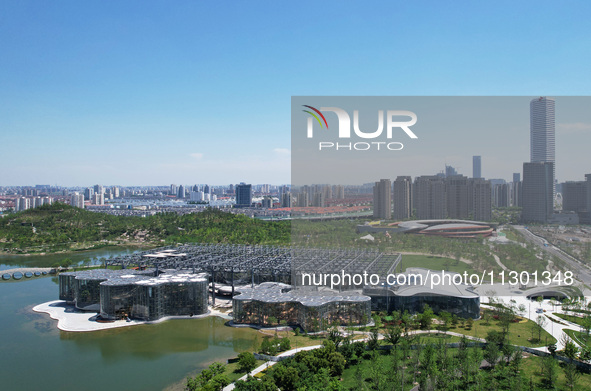 The greenhouse garden is being showcased at the World Expo Cultural Park in Shanghai, China, on June 3, 2024. 