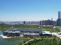 The greenhouse garden is being showcased at the World Expo Cultural Park in Shanghai, China, on June 3, 2024. (