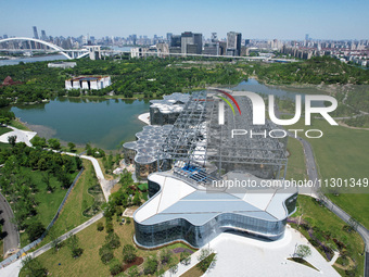 The greenhouse garden is being showcased at the World Expo Cultural Park in Shanghai, China, on June 3, 2024. (