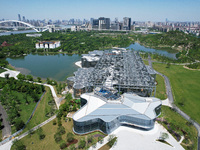 The greenhouse garden is being showcased at the World Expo Cultural Park in Shanghai, China, on June 3, 2024. (