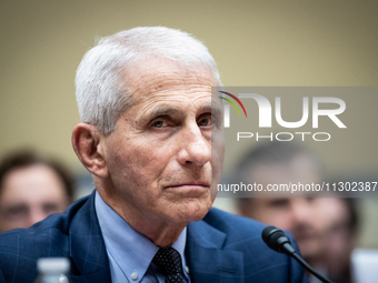 Dr. Anthony Fauci, former Director of the National Institute of Allergy and Infectious Diseases, testifies before the House Select Committee...