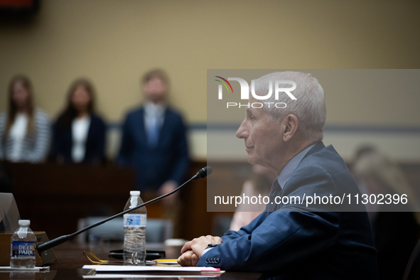 Dr. Anthony Fauci, former Director of the National Institute of Allergy and Infectious Diseases, testifies before the House Select Committee...