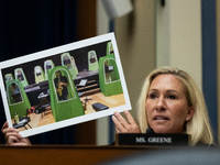 Rep. Marjorie Taylor Greene confronts Dr. Anthony Fauci, former Director of the National Institute of Allergy and Infectious Diseases, durin...