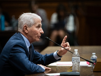 Dr. Anthony Fauci, former Director of the National Institute of Allergy and Infectious Diseases, testifies before the House Select Committee...