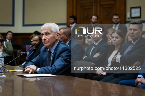 Dr. Anthony Fauci, former Director of the National Institute of Allergy and Infectious Diseases, testifies before the House Select Committee...