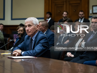 Dr. Anthony Fauci, former Director of the National Institute of Allergy and Infectious Diseases, testifies before the House Select Committee...