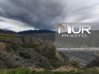 The Dushanzi Grand Canyon is being seen in Karamay, China, on June 3, 2024. (