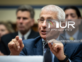 Dr. Anthony Fauci, former Director of the National Institute of Allergy and Infectious Diseases, testifies before the House Select Committee...