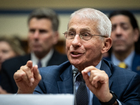 Dr. Anthony Fauci, former Director of the National Institute of Allergy and Infectious Diseases, testifies before the House Select Committee...