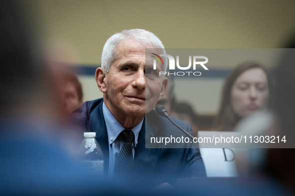 Dr. Anthony Fauci, former Director of the National Institute of Allergy and Infectious Diseases, testifies before the House Select Committee...