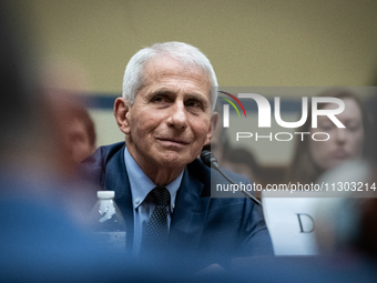 Dr. Anthony Fauci, former Director of the National Institute of Allergy and Infectious Diseases, testifies before the House Select Committee...