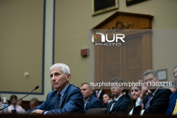 Dr. Anthony Fauci, former Director of the National Institute of Allergy and Infectious Diseases, testifies before the House Select Committee...