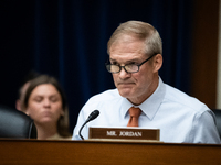 Rep. Jim Jordan (R-OH) questions Dr. Anthony Fauci, former Director of the National Institute of Allergy and Infectious Diseases, during a h...