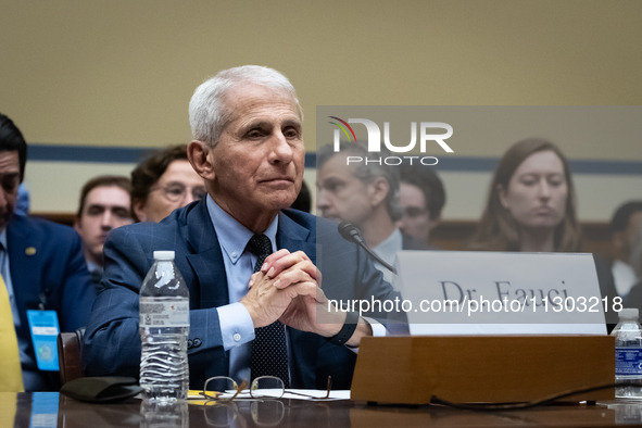 Dr. Anthony Fauci, former Director of the National Institute of Allergy and Infectious Diseases, testifies before the House Select Committee...