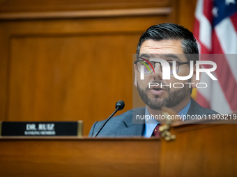 Rep. Raul Ruiz (D-CA) speaks during a hearing of the House Select Committee on the Coronavirus featuring testimony from Dr. Anthony Fauci, f...