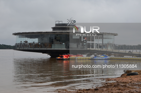 In Porto Alegre, Brazil, on April 6, 2024, the water levels are dropping, revealing the chaos that has taken place where the waters have tak...