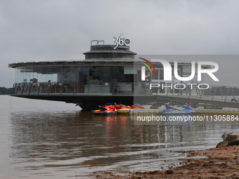 In Porto Alegre, Brazil, on April 6, 2024, the water levels are dropping, revealing the chaos that has taken place where the waters have tak...