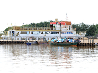 In Porto Alegre, Brazil, on April 6, 2024, the water levels are dropping, revealing the chaos that has taken place where the waters have tak...