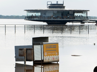 In Porto Alegre, Brazil, on April 6, 2024, the water levels are dropping, revealing the chaos that has taken place where the waters have tak...