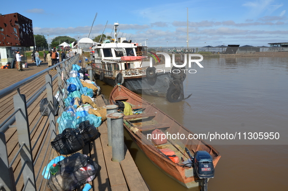 In Porto Alegre, Brazil, on April 6, 2024, the water levels are dropping, revealing the chaos that has taken place where the waters have tak...