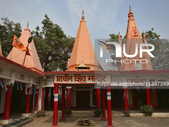 The Prachin Shiv Temple (Prachin Shiv Mandir) is standing in Haldwani, Uttarakhand, India, on April 23, 2024. (