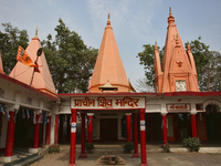 The Prachin Shiv Temple (Prachin Shiv Mandir) is standing in Haldwani, Uttarakhand, India, on April 23, 2024. (